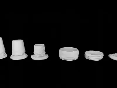 Melted Containers  3D print model