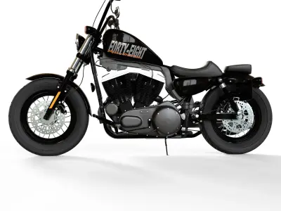 Harley Davidson Forty Eight  Low-poly 3D model
