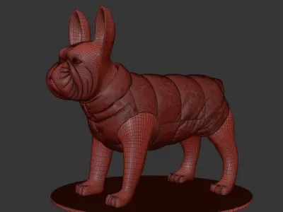 Mondog pet outfitters podo dog couture with panties 3D model