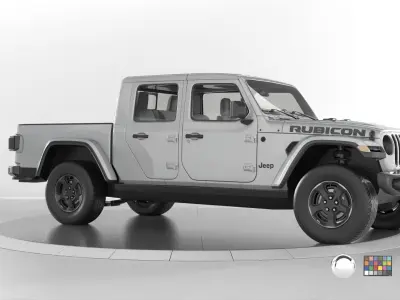 Jeep Gladiator Rubicon-Rigged and Textured-Unreal-vray-redshift Low-poly 3D model