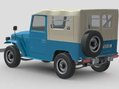 Toyota Land Cruiser J40 1979 Low-poly 3D model