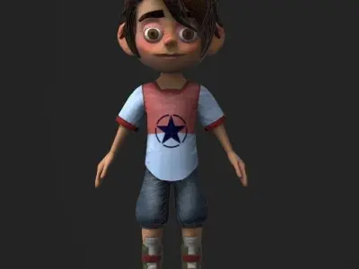 Boy cartoon 3D model