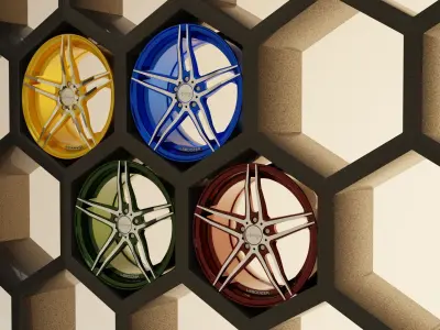 Modern and game-ready Rim 001 Low-poly 3D model