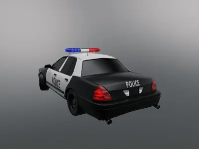 Modern 3d lowpoly service  vehicle  Low-poly 3D model