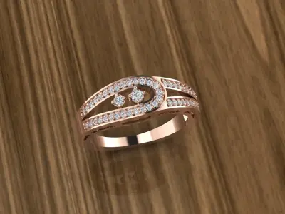 Diamond Jewelry Ring 3D print model