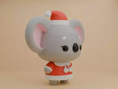 Christmas koala 20 3D print model