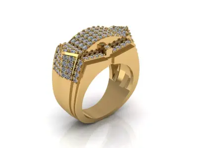 Diamond Man Ring 3D print model 3D print model