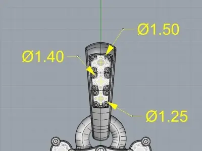 Round Pendant with Brilliants 3D print model