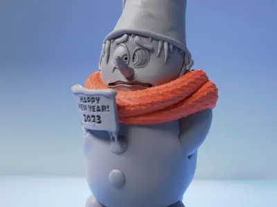 3D printable snowman  3D print model