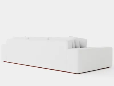 Malibu sofa off-white Low-poly 3D model