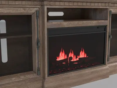 Fireplace TV Stand 3D model