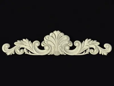 Central decor ornament for furniture 3D model 877