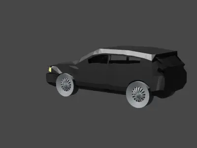 Car model low poly Low-poly 3D model