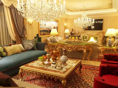 Table in oriental eastern style  3D model