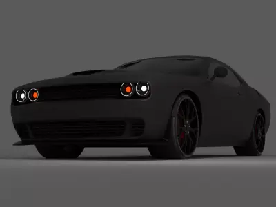 Dodge Challenger SRT Low-poly 3D model