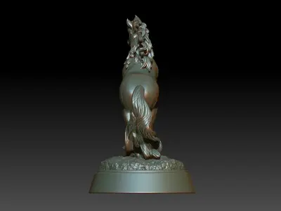 Rearing horse 3D print model 3D print model