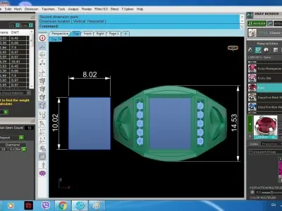 Luxury Square Gemstone Baguette Diamond Men Ring  386 3D print model