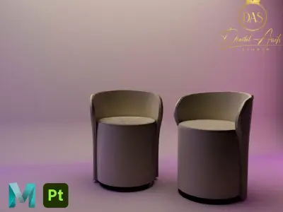 Luxury Seat Low-poly 3D model