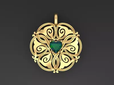 Women pendant 3D print model