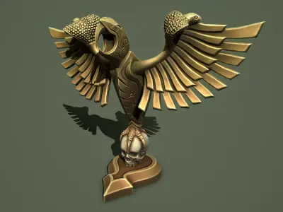 Statue Eagle Low-poly 3D model