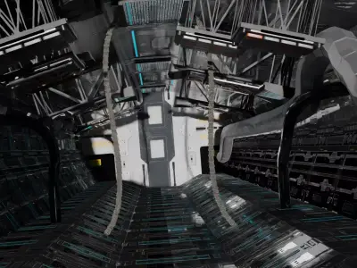 Sci-fi Corridor for Blender Free 3D model