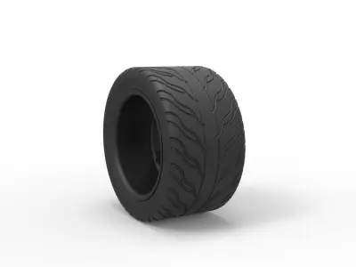 Rear sport wheel 3D print model