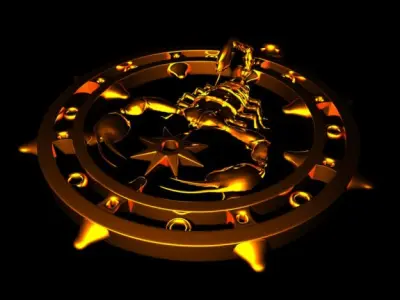 Scorpio golden compass 3D model