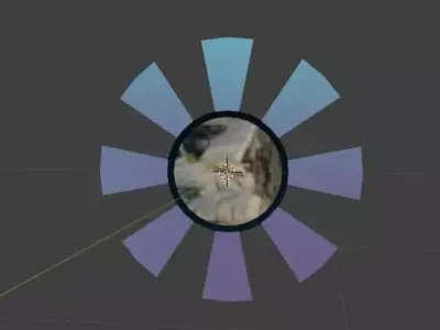 Mirror Decoration with Gradient Effect 3D model