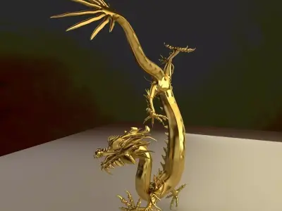 Chinese dragon Low-poly 3D model
