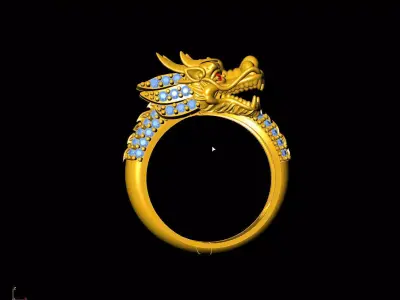 Dragon rings 3D print model purchase