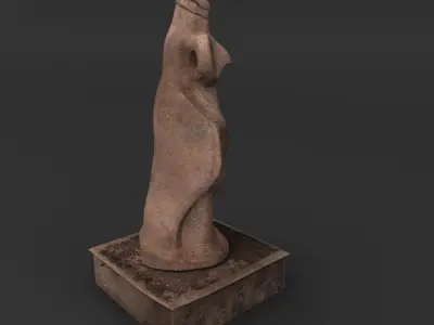 Idol C ancient statue 3D model