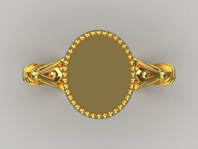 gold man ring mr0218 3D print model