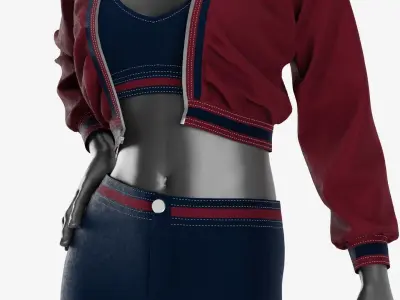 Sport Sweatshirt And Hoodie For Women 3D model