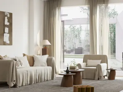 the silence of residential indoor 3 d model 3D model