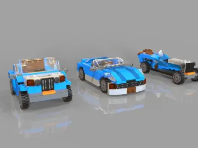 Lego cars pack 3 3D model