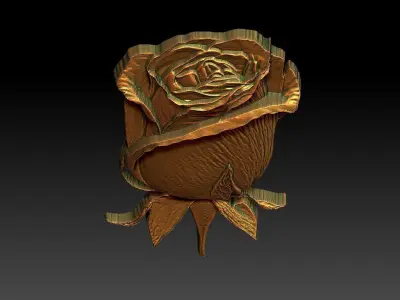 12  Rose CNC Relief Model 3D print model