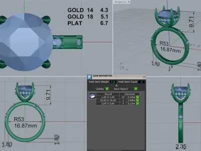 Engagement Ring 3D print model
