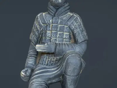 Terracota Soldier Low-poly 3D model