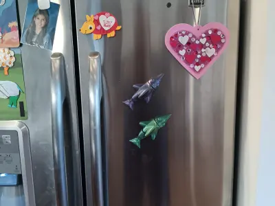 Flexi Dolphin Magnet - FREE Free 3D print model