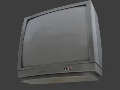 retro tv set with 2k pbr textures Low-poly 3D model
