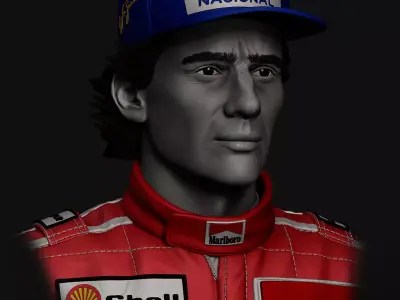 Ayrton Senna Bust 3D print model