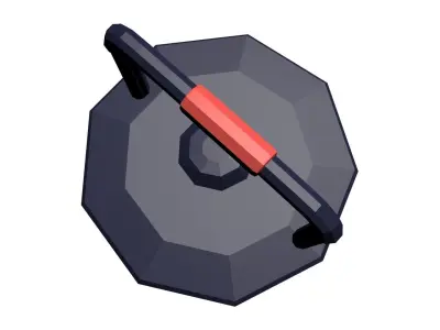 Low Poly Game Ready Gas Lamp 3D model