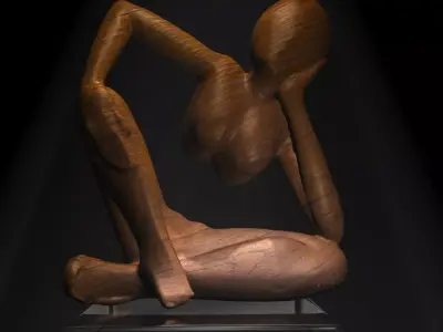 African Statue 3D model