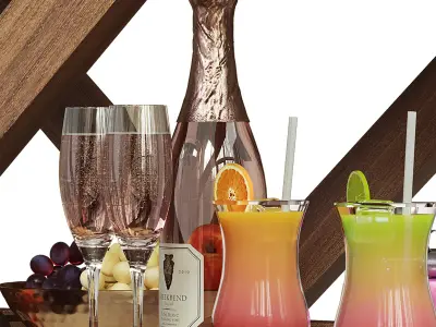 Valentine decorative trolley 3D model