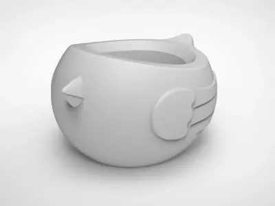 bird pattern vase 3D print model