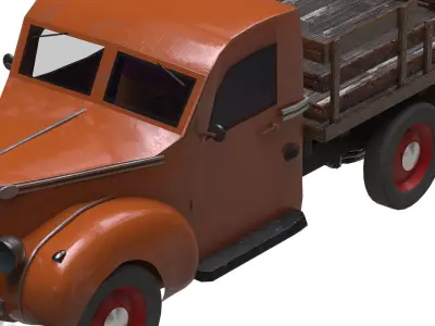 Pickerup Truck Low-poly 3D model