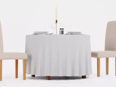 -Restaurant Table FULL V3- 3D model