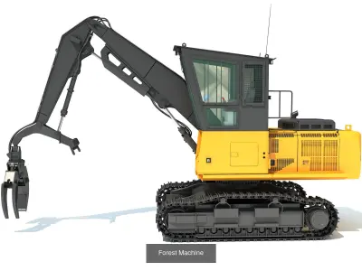 Industrial Construction Machines Models 3D Model Collection