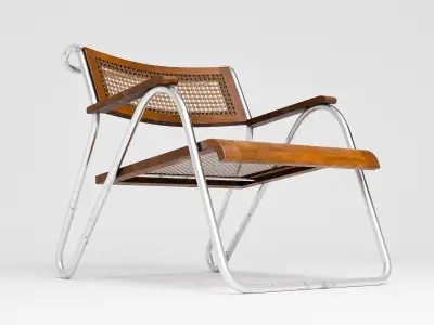 Tubular Steel Armchair Low-poly 3D model