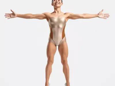 Dynamic Gymnast Model Pack Low-poly 3D model